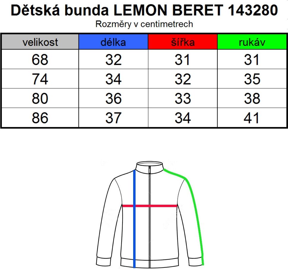 Dětská zimní bunda LEMON BERET MINI ADVENTURES červená Velikost: 68 - obrázek 5