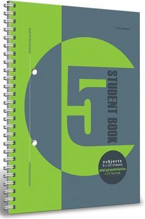 TOP 2000 Spirálový blok Student book 5, B5, čtverečkovaný, 100 listů - obrázek 1