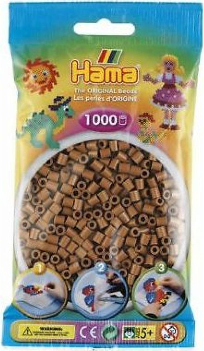 Hama H207-75 Korálky světle hnědé 1000 ks Midi - obrázek 1