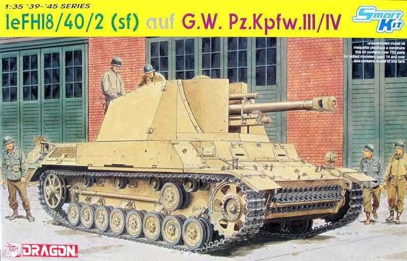 DRAGON Model Kit military 6710 - leFH18/40/2 (Sfl) auf G.W PZ. KPFW. III/IV (SMART KIT) (1:35) - obrázek 1