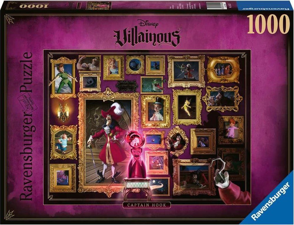 RAVENSBURGER Puzzle Villainous: Kapitán Hook 1000 dílků - obrázek 1