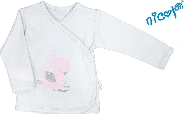 Nicol Novorozenecká košilka Nicol, Baletka - zapínání bokem - šedá, vel. 68 68 (4-6m) - obrázek 1