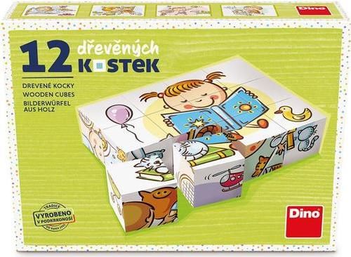 Dino Hezký den 12 dřevěné kostky - obrázek 2
