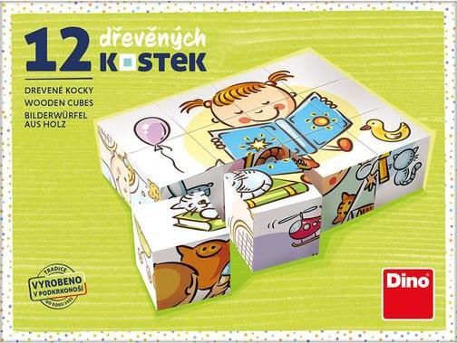 Dino Hezký den 12 dřevěné kostky - obrázek 3