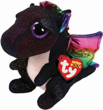 Dráček Anora, kombinace plyše a látky z kolekce Ty Beanie Boos, 15 cm, pro děti od 3 let. Figurka - obrázek 1