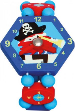 BINO Dřevěné hodinky: Pirát - obrázek 1