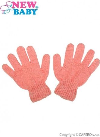Dětské zimní rukavičky New Baby světle růžové, Růžová, 104 (3-4r) - obrázek 1