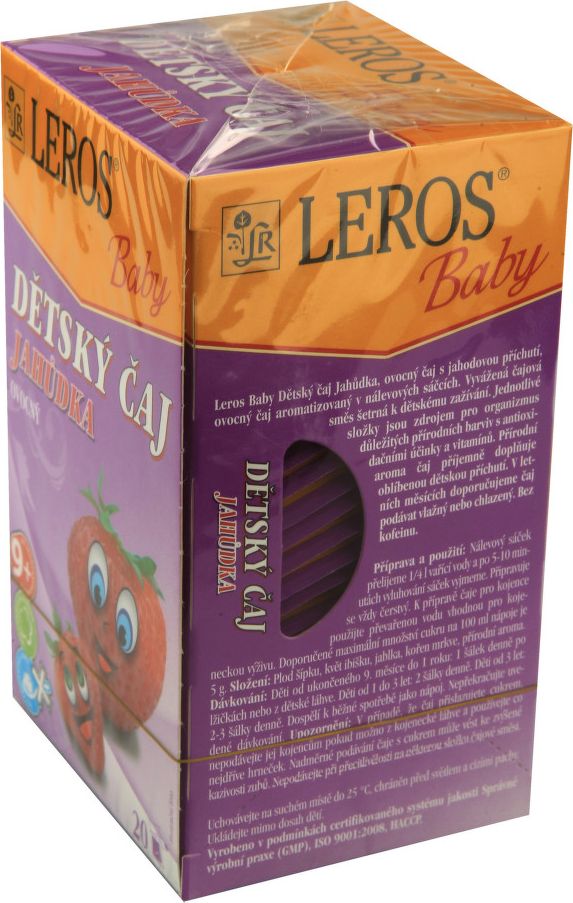 LEROS BABY Dětský čaj Jahůdka n.s.20x2g - obrázek 2
