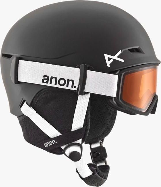 Dětská lyžařská helma a brýle Anon Define - black S/M (48-51) - obrázek 1