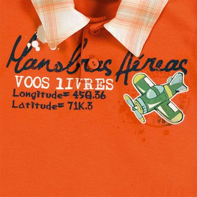 Tričko s límečkem KYLY oranžové Velikost: 92 - obrázek 2