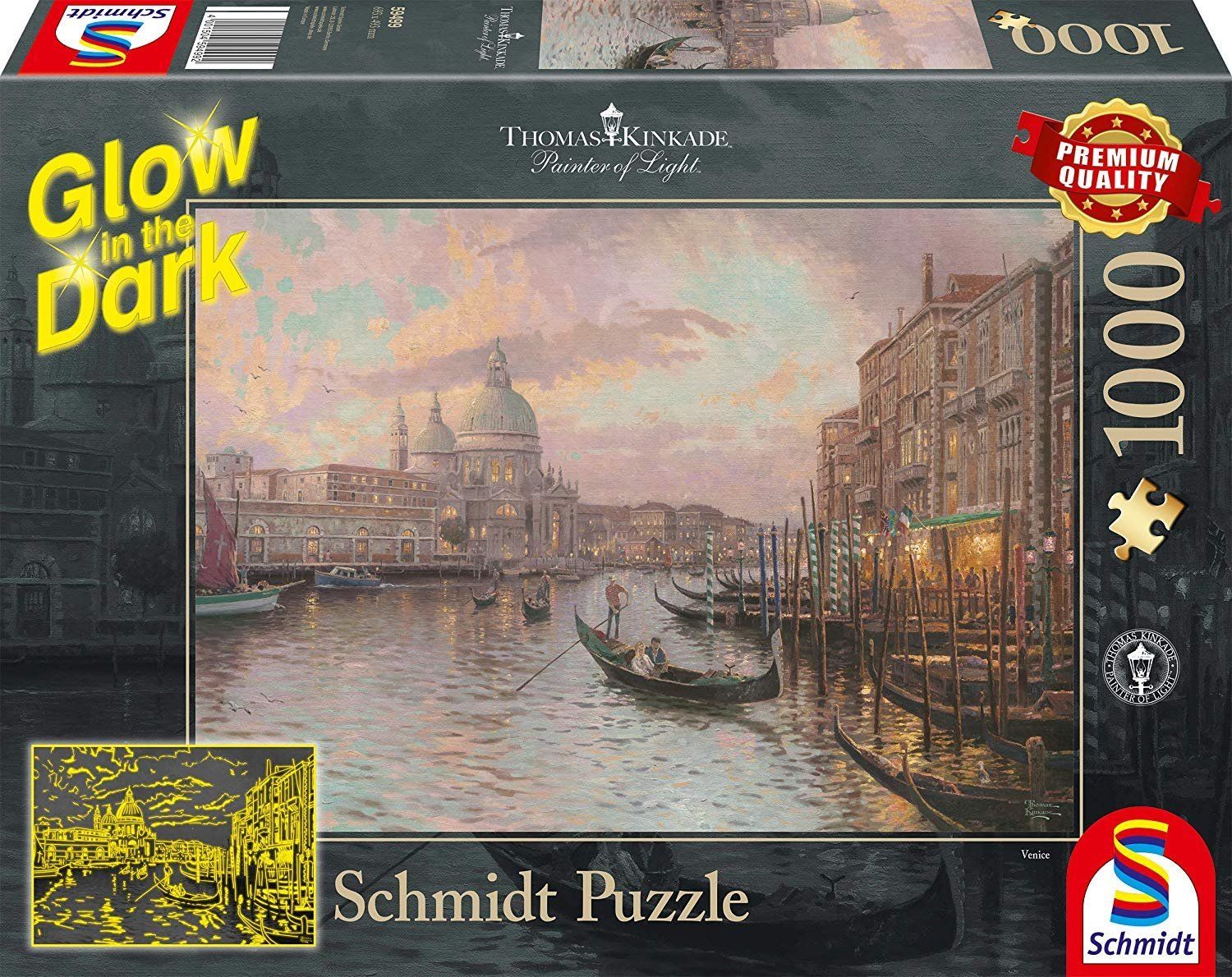 SCHMIDT Svítící puzzle Benátky, Itálie 1000 dílků - obrázek 1