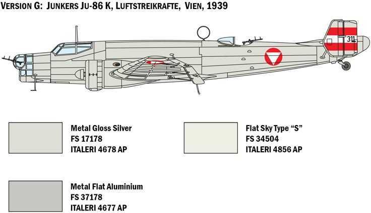 ITALERI Model Kit letadlo 1391 - JU 86 E1/E2 (1:72) - obrázek 8