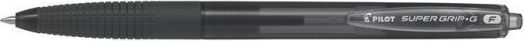 Kuličkové pero "Super Grip G", černá, stiskací mechanismus, 0,22 mm, PILOT - obrázek 1