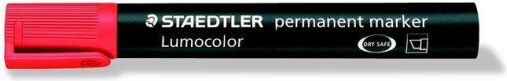 Permanentní popisovač "Lumocolor 350", červená, klínový hrot, STAEDTLER - obrázek 1