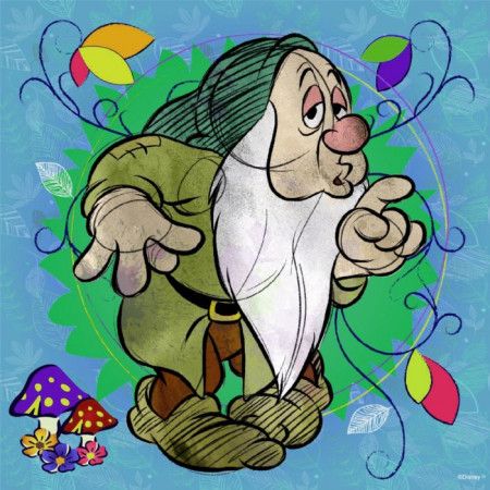 RAVENSBURGER Čtvercové puzzle Sedm trpaslíků: Dřímal 500 dílků - obrázek 1