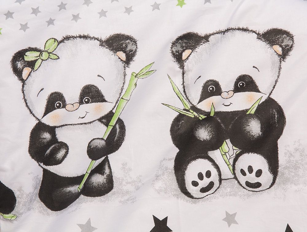 Dětské povlečení 2dílné Scarlett Panda - bílá 100 x 135 cm - obrázek 1