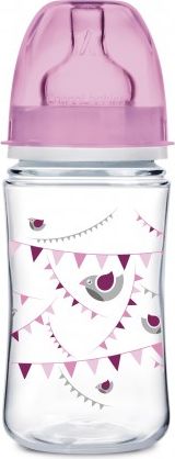 Kojenecká láhev Canpol babies 240ml párty růžová 35/229 - obrázek 1