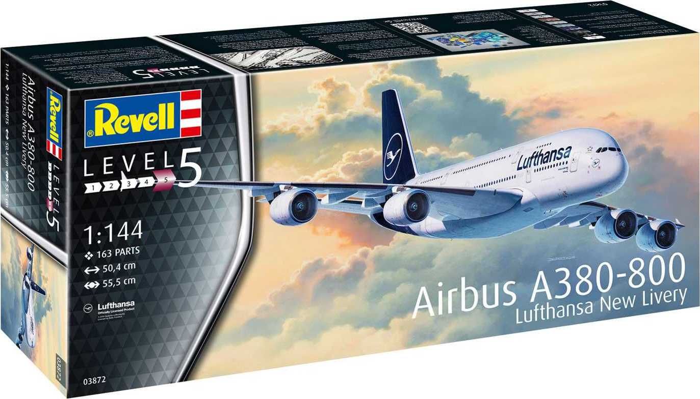 REVELL Plastic ModelKit letadlo 03872 - Airbus A380-800 Lufthansa New Livery (1:144) - obrázek 1