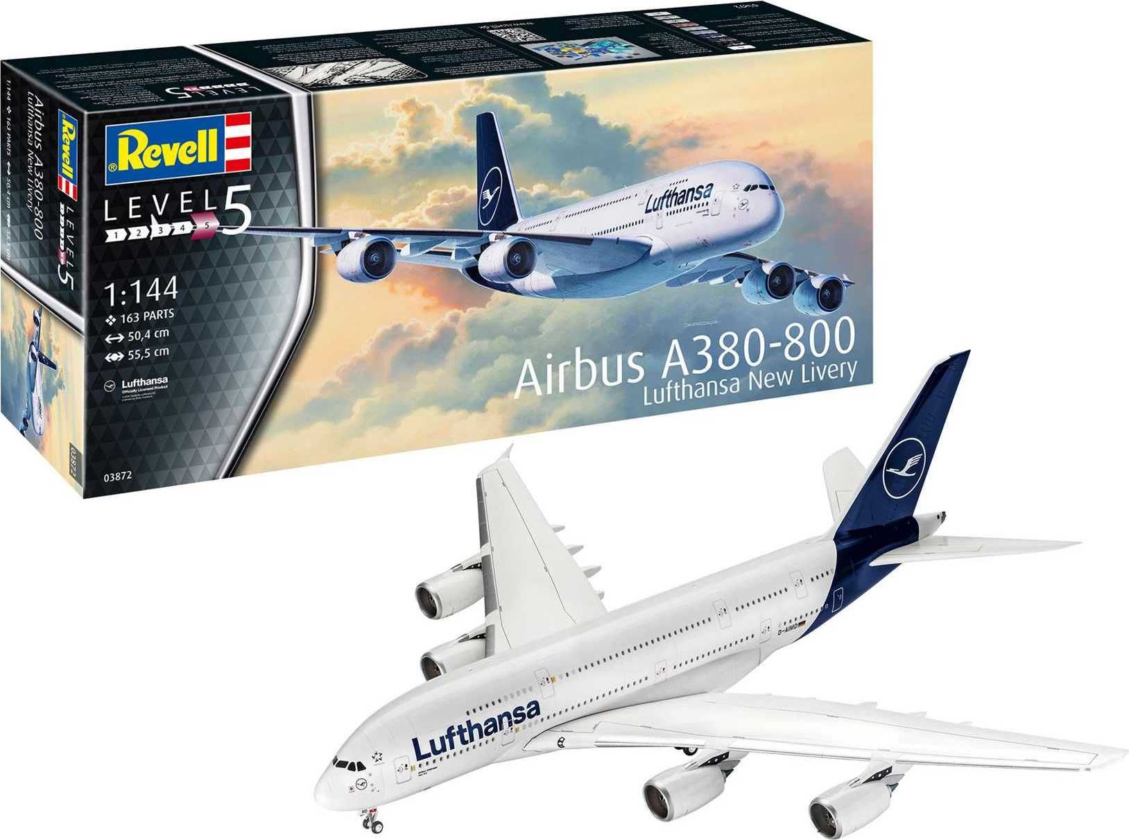REVELL Plastic ModelKit letadlo 03872 - Airbus A380-800 Lufthansa New Livery (1:144) - obrázek 11