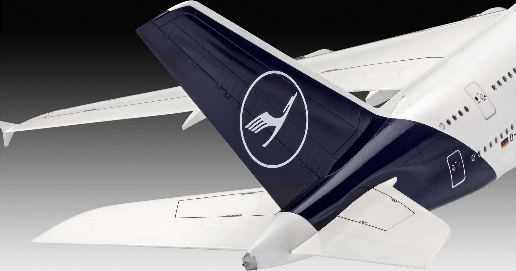 REVELL Plastic ModelKit letadlo 03872 - Airbus A380-800 Lufthansa New Livery (1:144) - obrázek 5
