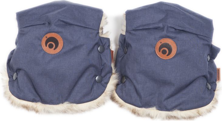 EASYGROW Rukavice na kočárek Basic Navy Melange - obrázek 1