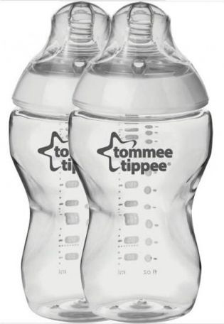Láhev Tommee Tippee C2N 340 ml 2ks, Transparentní - obrázek 1