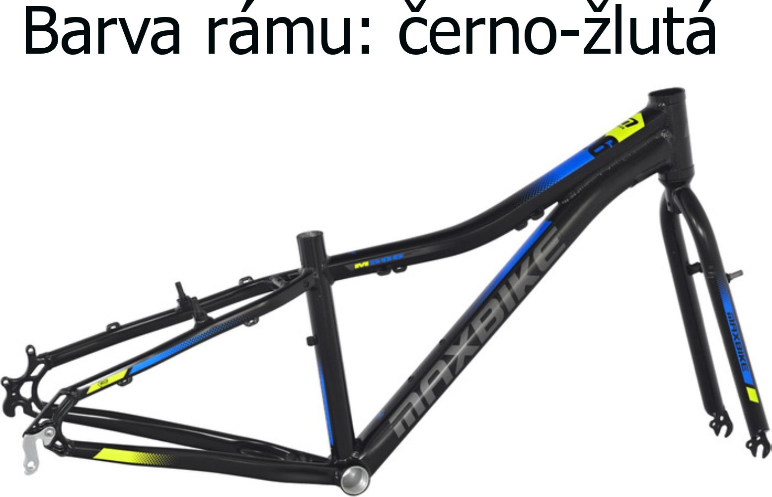 Dětské kolo MAXBIKE Loma 26" černo-žluté - vel. rámu 13" - obrázek 2