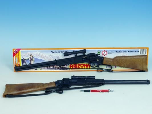 Pistole/Puška kapslovka Arizona plast 64cm 8 ran na kartě - obrázek 2