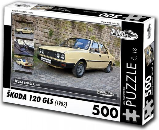 RETRO-AUTA Puzzle č. 18 Škoda 120 GLS (1982) 500 dílků - obrázek 1