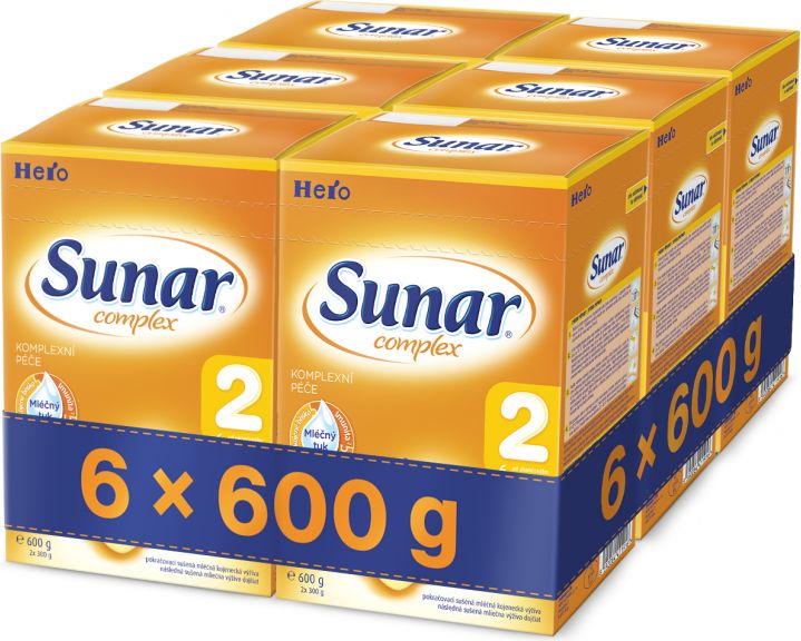 6x SUNAR Complex 2 (600 g) – kojenecké mléko - obrázek 1