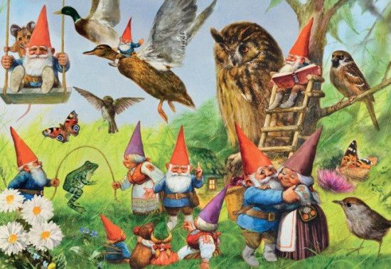 JUMBO Puzzle Trpaslíci v lese 1000 dílků - obrázek 1