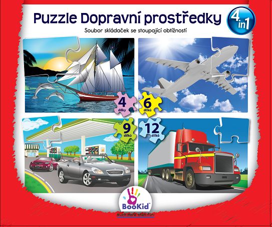 Bookid Toys Puzzle Dopravní prostředky - obrázek 1