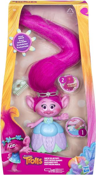Hasbro Troll Poppy s extra dlouhými svítícími vlasy - obrázek 2