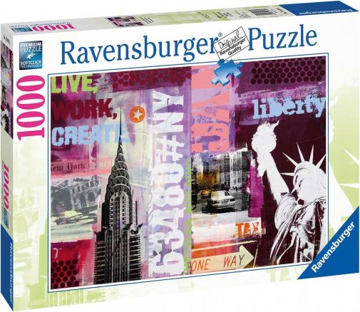 RAVENSBURGER Puzzle Koláž New York 1000 dílků - obrázek 1