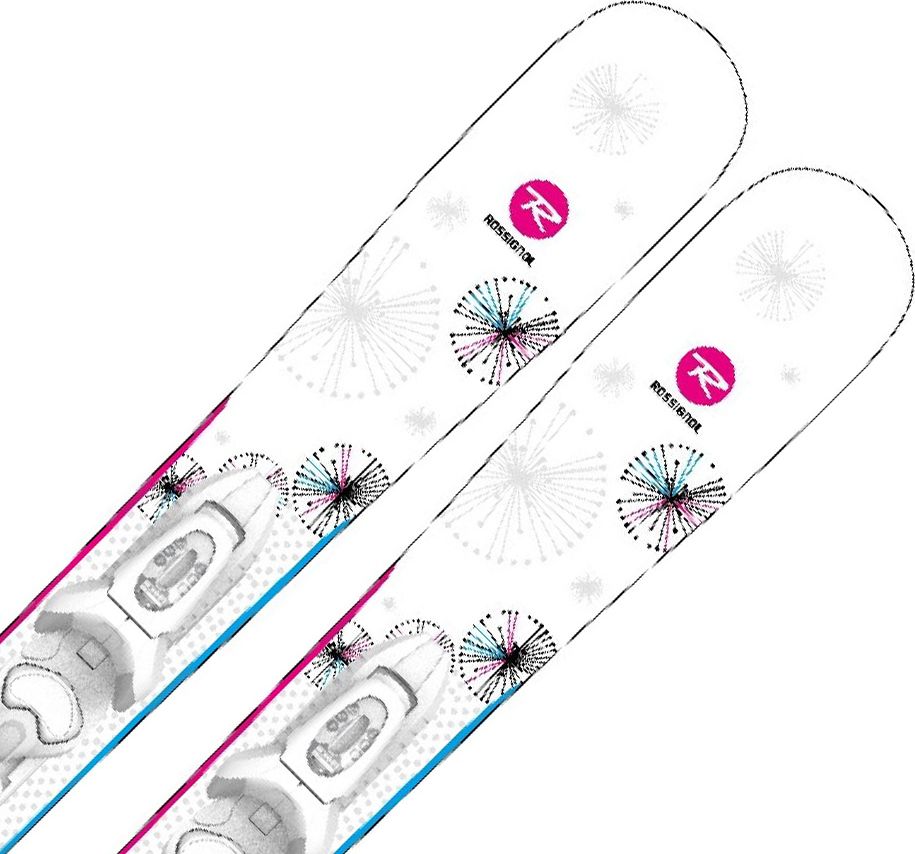 Rossignol Fun Girl Kid-X 100-130  + vázání Kid-X 4 B76 Wht/Silv 110 - obrázek 1