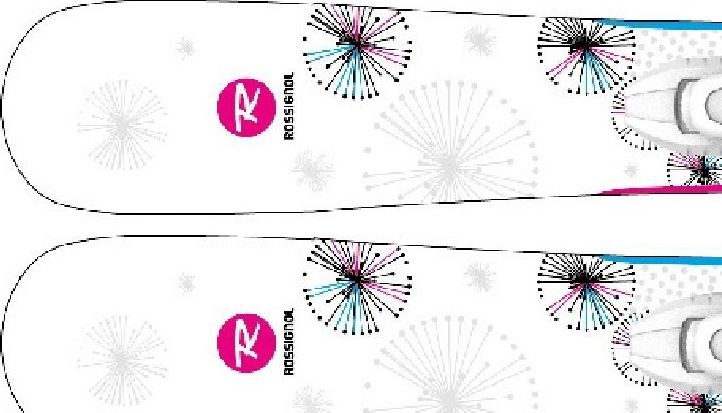 Rossignol Fun Girl Kid-X 100-130  + vázání Kid-X 4 B76 Wht/Silv 110 - obrázek 2