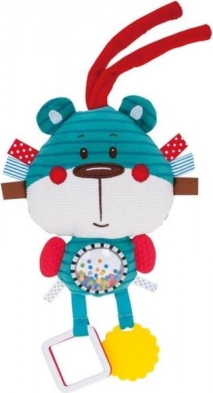 CANPOL BABIES Plyšová edukační zavazovací hračka Forest Friends – modrý medvěd - obrázek 1
