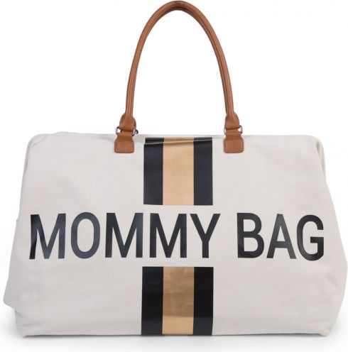 Childhome Přebalovací taška Mommy Bag Big Off White / Black Gold - obrázek 1