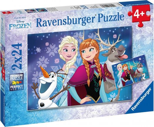 RAVENSBURGER Puzzle Ledové království: Světla severu 2x24 dílků - obrázek 1