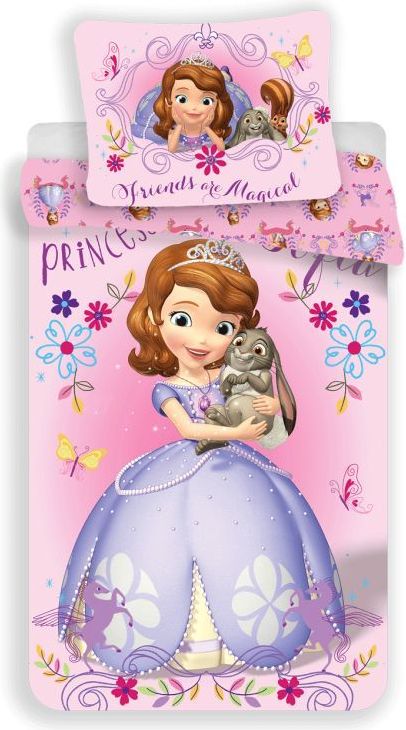 JERRY FABRICS Povlečení Princezna Sofie první 9 Bavlna Magic 140/200, 70/90 cm - obrázek 1