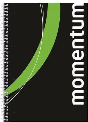 Blok na psaní "Momentum", čistý, drátěná kroužková vazba, A4, 90 listů, VICTORIA - obrázek 1