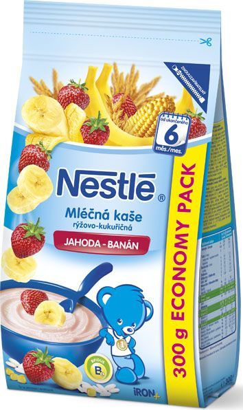 6x NESTLÉ Mléčná kaše jahoda-banán (300 g) - obrázek 2
