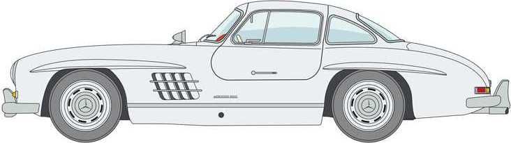 ITALERI Model Kit auto 3645 - Mercedes Benz 300 SL Gullwing (1:24) - obrázek 2