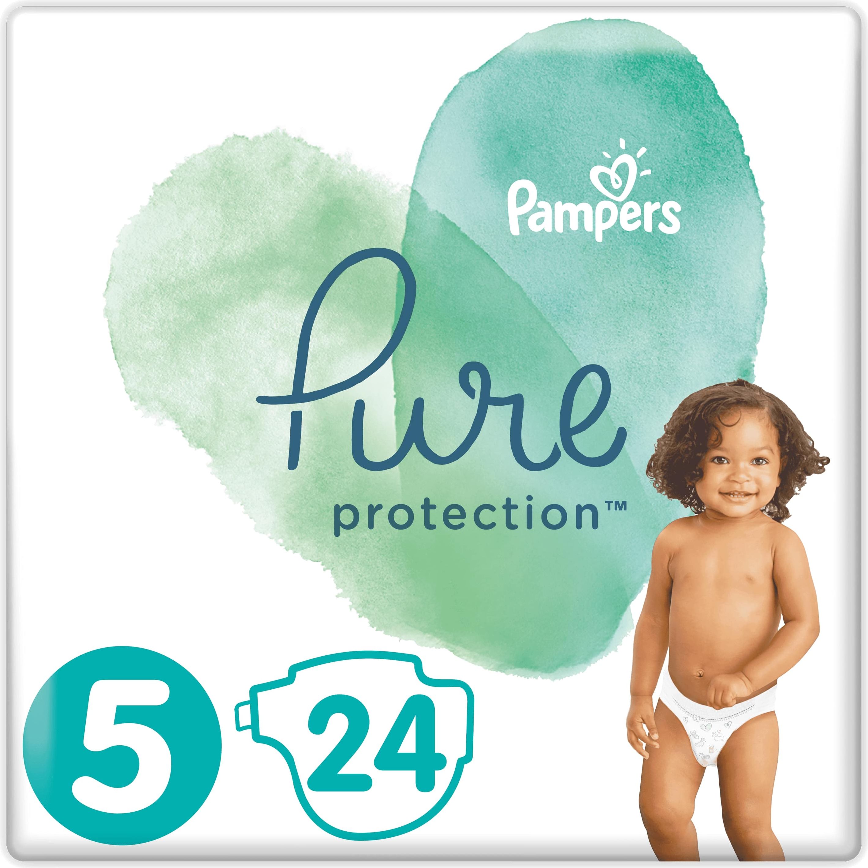 PAMPERS Pure Protection S5, 24 ks (11-16 kg) – jednorázové pleny - obrázek 1