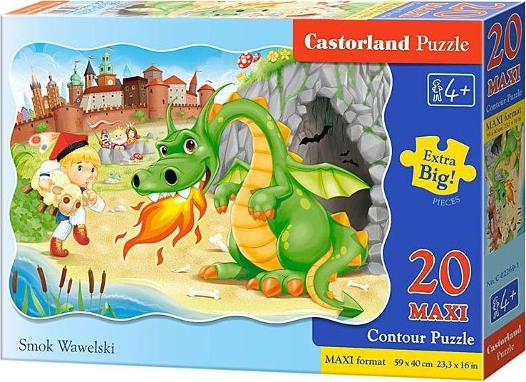 CASTORLAND Puzzle Drak MAXI 20 dílků - obrázek 2