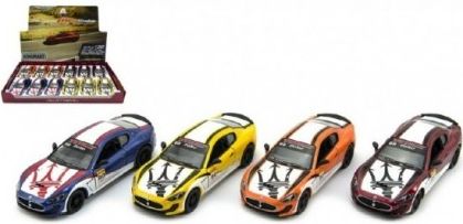 Auto Kinsmart Maserati Granturismo 1:38 kov 12cm na zpětné natažení asst 4 barvy 12ks - obrázek 1
