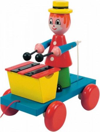 WOODY Tahací klaun s xylofónem - obrázek 1