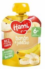 Hami Ovocná kapsička banán a jablko 6x90 g - obrázek 1
