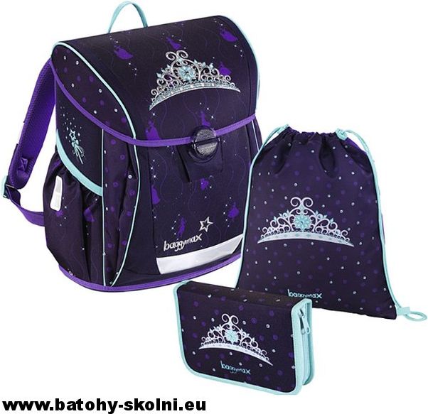 Školní aktovka Královksá koruna 3 dílný set Fabby Baggymax - Doprava Zdarma - obrázek 2