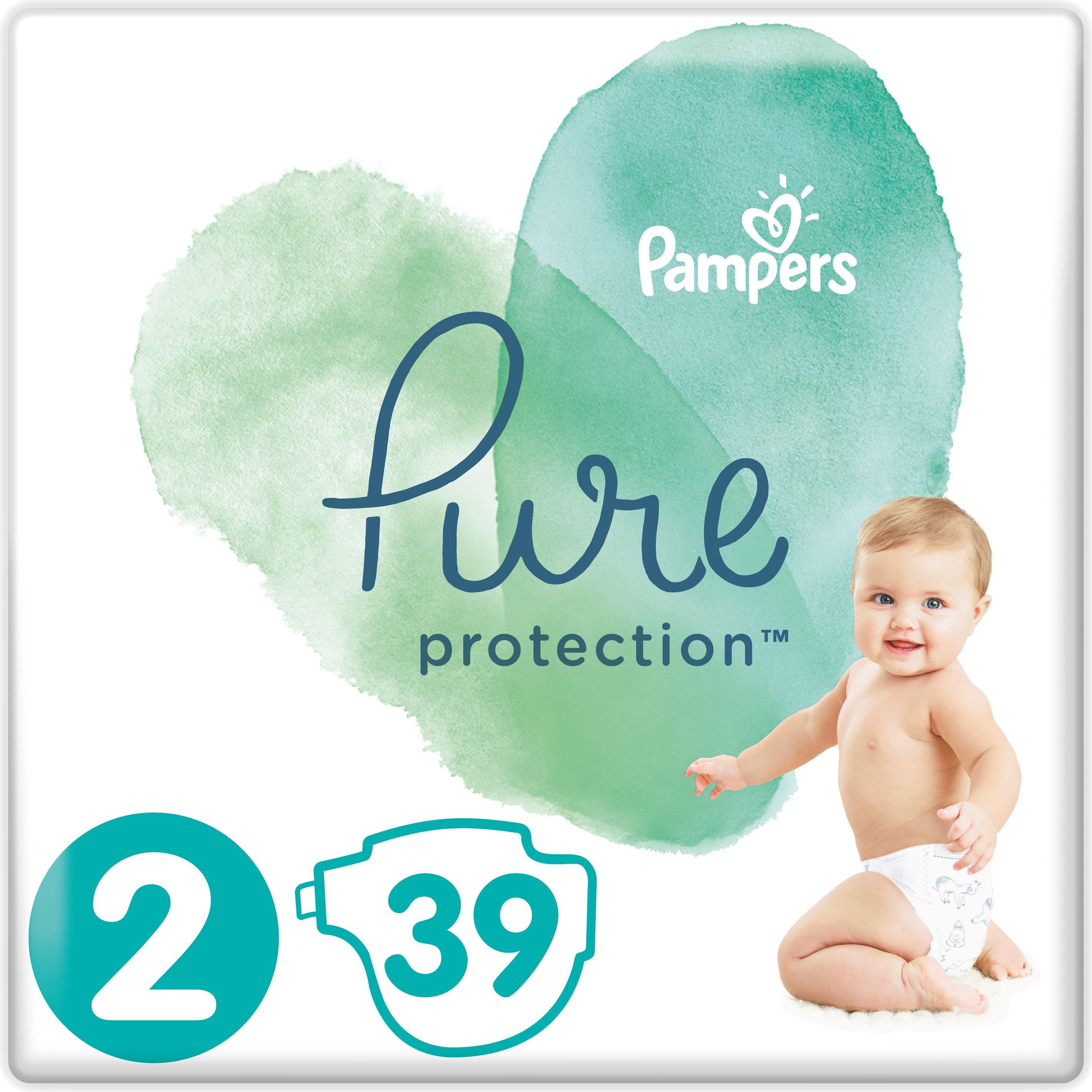 Pampers Pure Protection vel. 2 dětské plenky 39 ks - obrázek 3